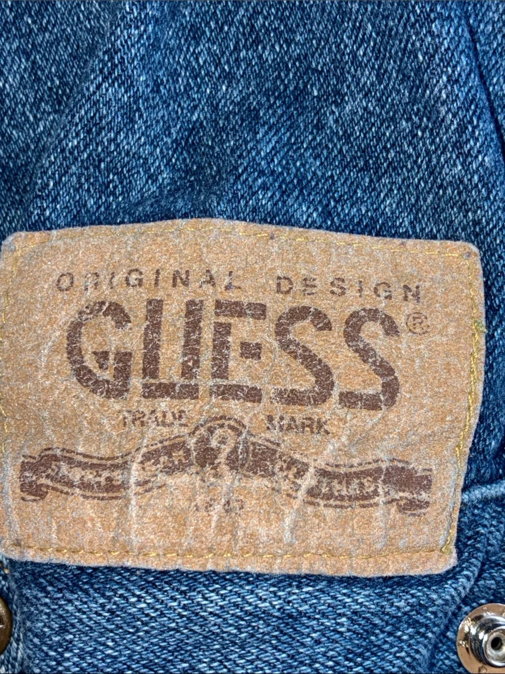 Y2K GUESS Georges Marciano Girls 24M Blue Denim Jean Jacket